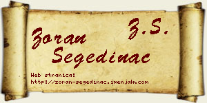 Zoran Segedinac vizit kartica